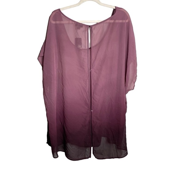 Torrid Burgundy Chiffon Dolman Sleeve Blouse - Picture 3 of 5